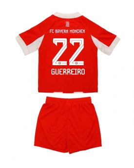 Bayern Munich Raphael Guerreiro #22 Maglia Gara Casa Repliche 2025-26 Bambino Maniche Corte